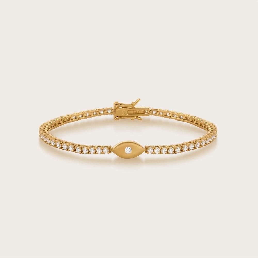 Hopeful Abundance Evil Eye Tennis Bracelet